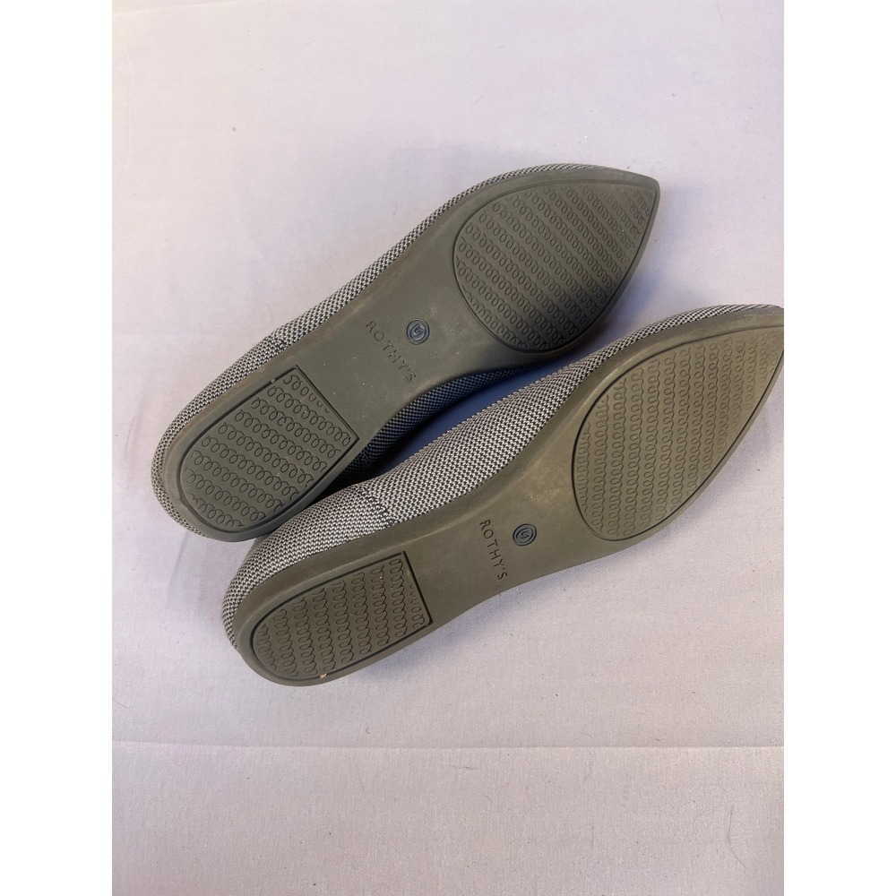 Rothy's The Point Gray Birdseye‎ Knit Flats Womens Shoes Size 6.5 - Picture 4 of 4